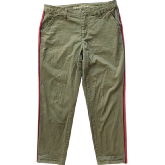 Universal Thread girlfriend jeans, Olive with navy/red stripe size 10 - Picture 5 of 10